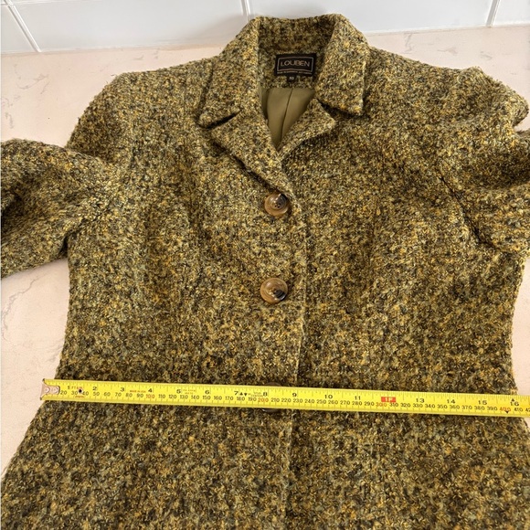 Vintage Green Louben Textured Blazer with Notched Lapel - Picture 6 of 8